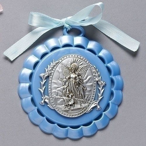 4.25&quot;H BLUE CRADLE MEDAL
