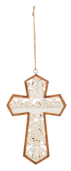 Passion of Christ Ornament 2 Tone Cross