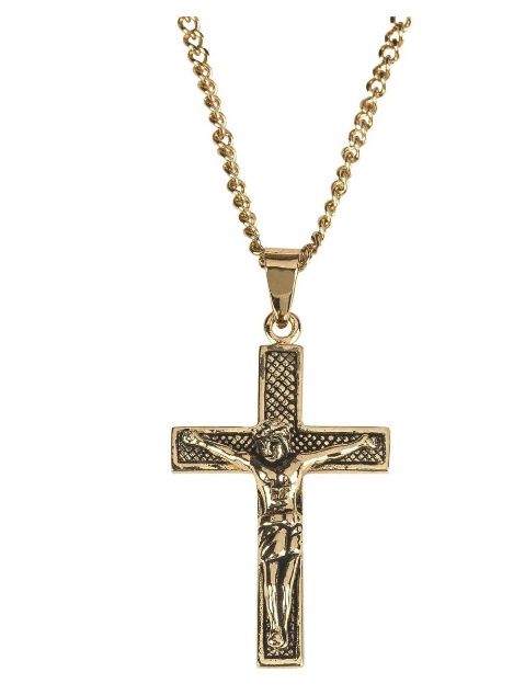 Crucifix/Corpus Gold Plate 24&quot;