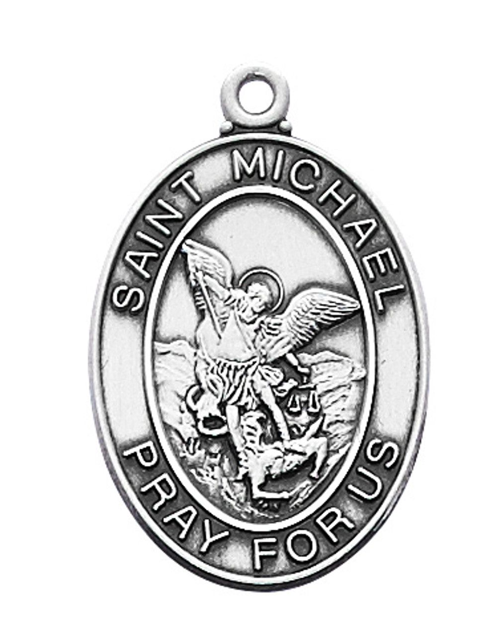 24&quot; CH SS ST MICHAEL MEDAL (L684MK)