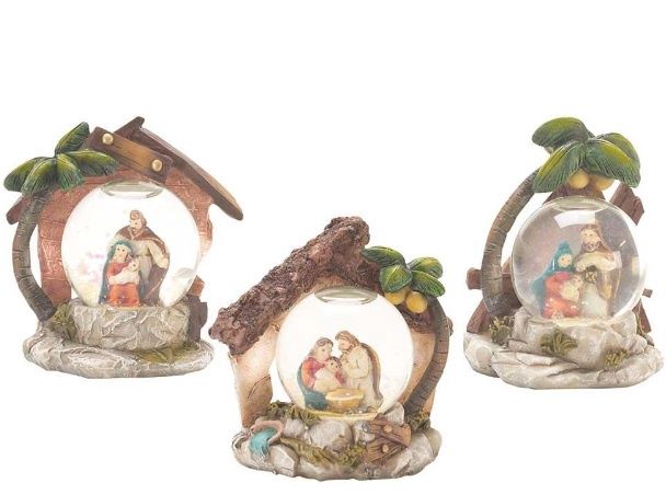 GLOBE WTR 3 ASST NATIVITY RSN/GLASS 3