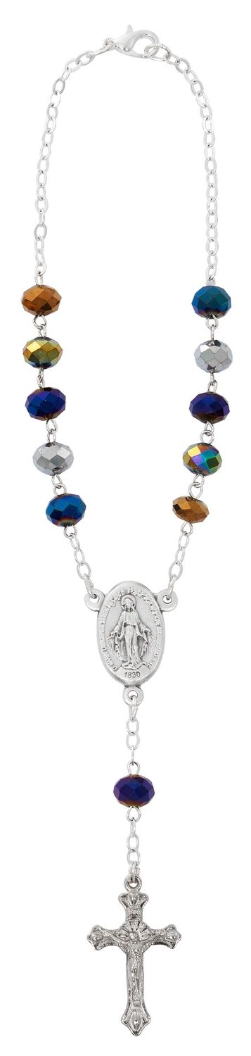 BLACK AURORA MULTI-CRYSTAL AUTO ROSARY