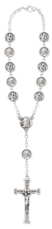 ALL METAL ST. PIO AUTO ROSARY