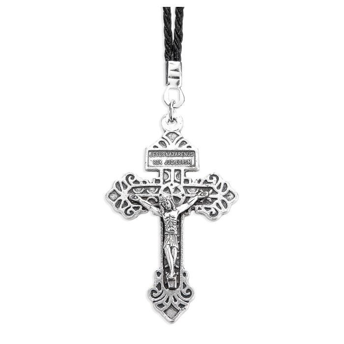 2 1/4&quot; Pardon Crucifix on a Black Cord