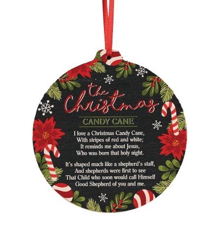 Wood Ornament The Christmas Candy Cane