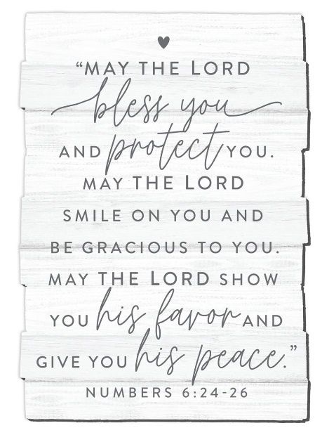 Wall Plaque May The Lord Bless You Large
