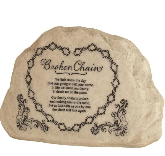 Broken Chain Berevement Garden Stone