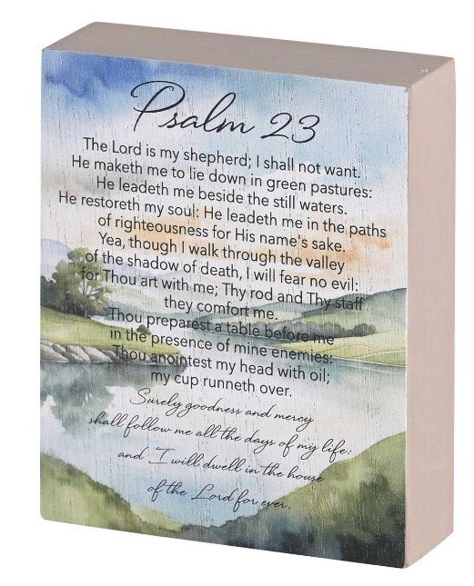 Tabletop Plaque Psalm 23 Valley