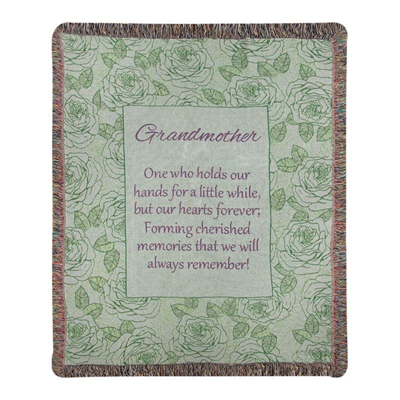 Grandmother...Holds Our Hands Tapestry Throw