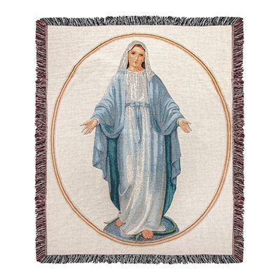 Virgin Mary Tapestry Throw