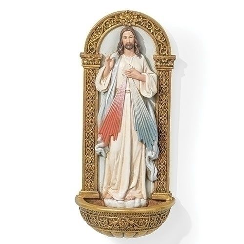 7.25&quot; Divine Mercy Holy Water Font