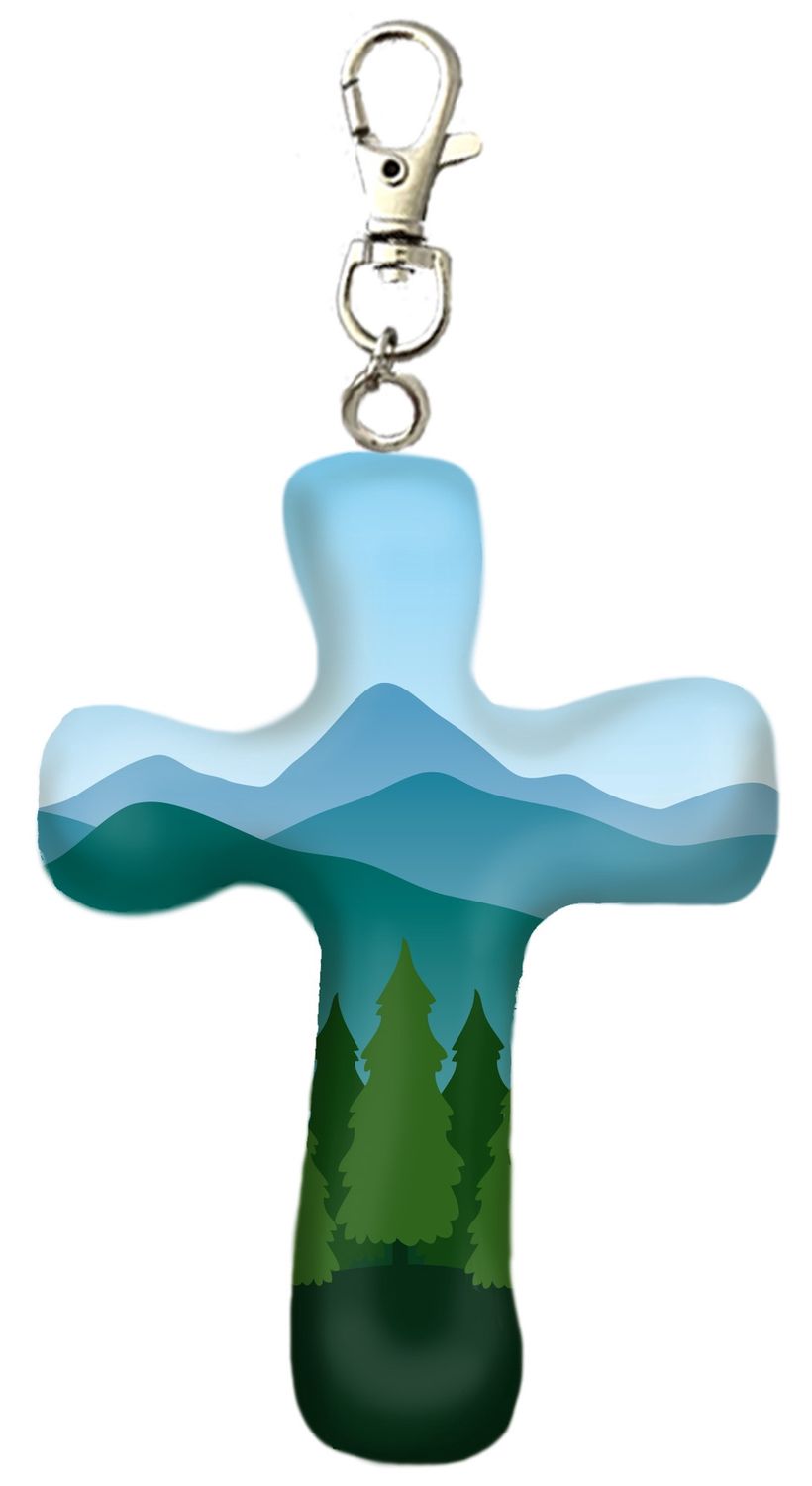 Mountains Cross Clip 3 in.