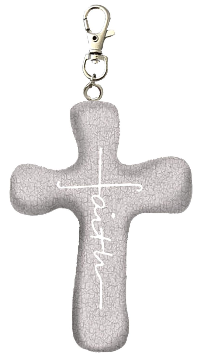 Gray Faith Cross Clip