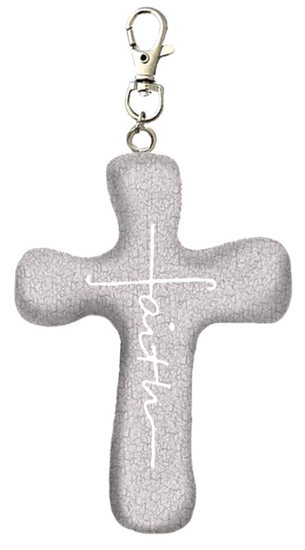 Gray Faith Cross Clip