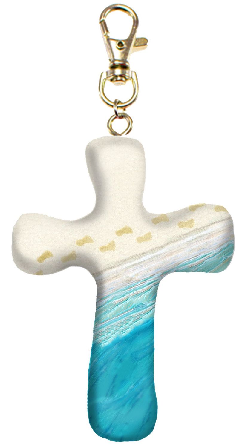 Footprints Cross Clip