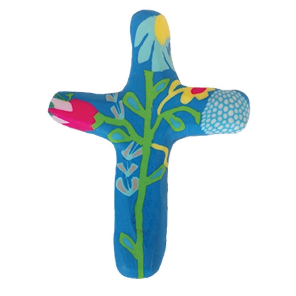 Multiple Blessings (blue) Pocket Cross