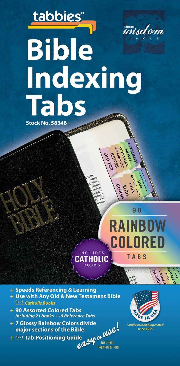 Bible Tabs Catholic Tabbies Rainbow