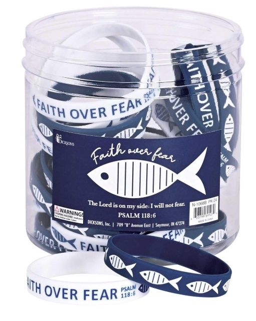 Bracelet Silicone Fish Faith Over Fear