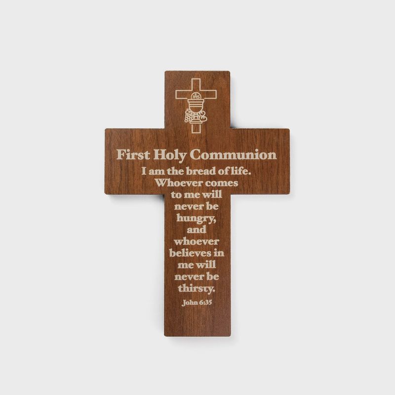 First Holy Communion Laser Engraved MDF Cross Wall Cross