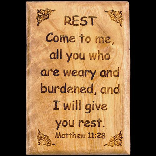 Bible Verse Fridge Magnets, Rest - Matthew 11:28