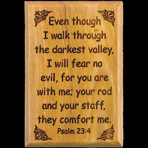 Bible Verse Fridge Magnets, Fear no Evil - Psalm 23:4
