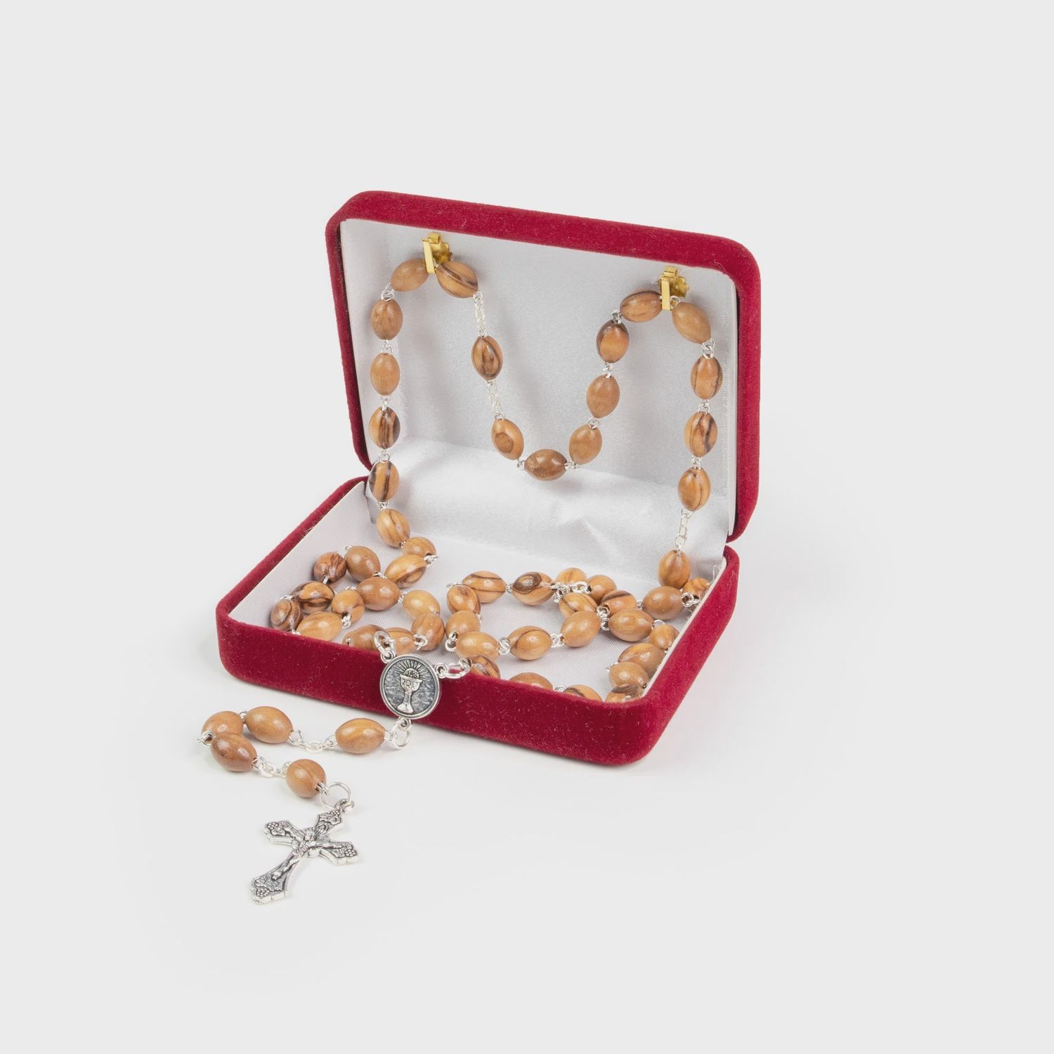 First Communion Olive Wood Rosary 2