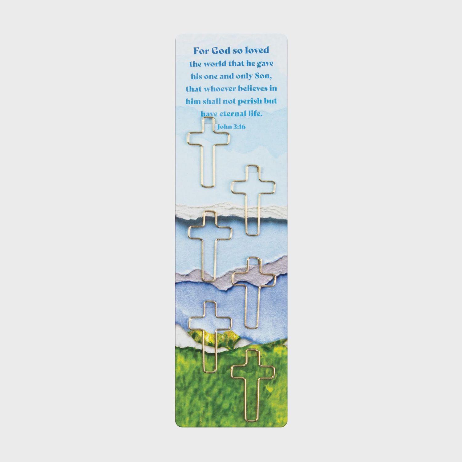 Paper Clip Set, Cross - For God So Loved, John 3:16