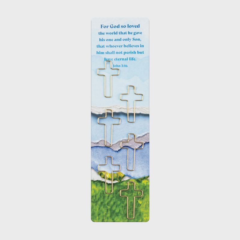 Paper Clip Set, Cross - For God So Loved, John 3:16