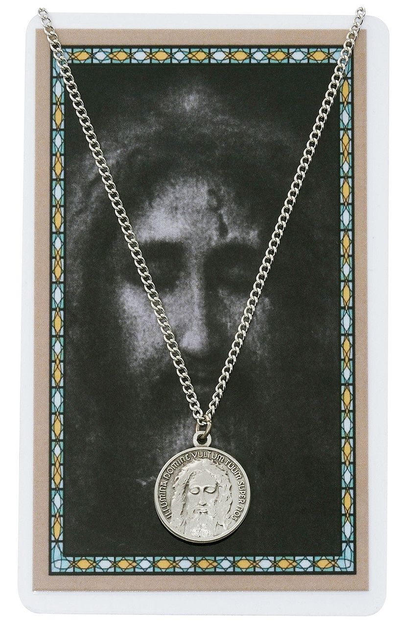 24&quot; Holy Face of Jesus Medal and Prayer Card