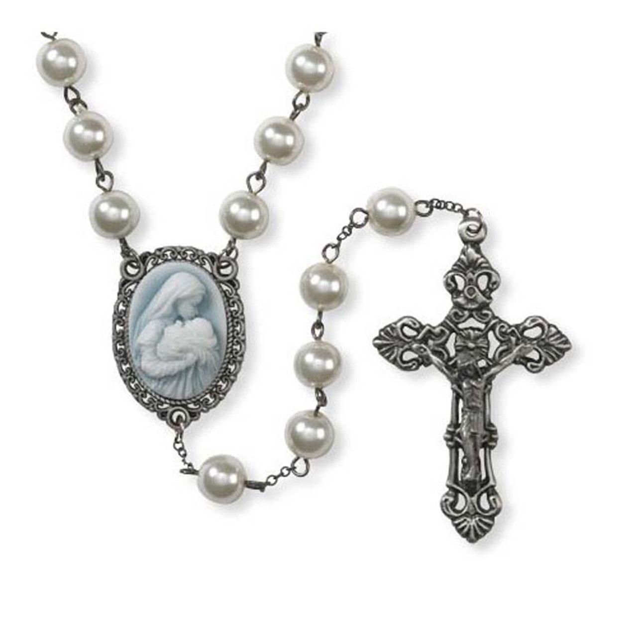 Mother&#39;s Kiss Cameo Rosary