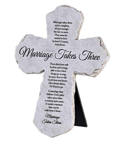 Tabletop Cross Marriage Takes Three