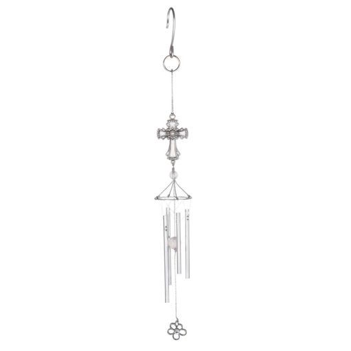 Pewterworks™ Cross Crystal Chime