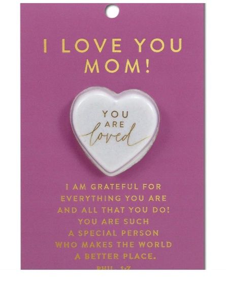 Heart Stone Card I Love You Mom