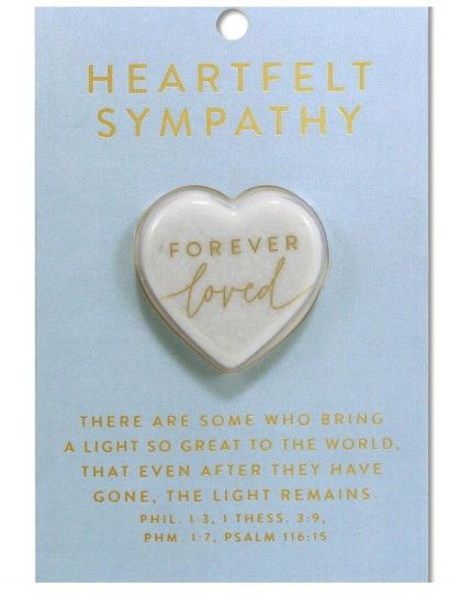 Heart Stone Card Heartfelt Sympathy