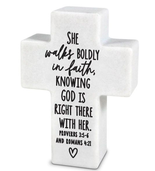 Mini Inspire Cross She Walks Boldly