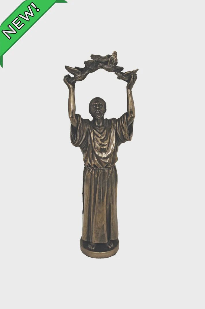 St. Francis Peace Offering in cold cast bronze