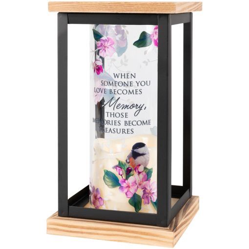 &quot;Memories Become Treasures&quot; Framed Cylinder Lantern