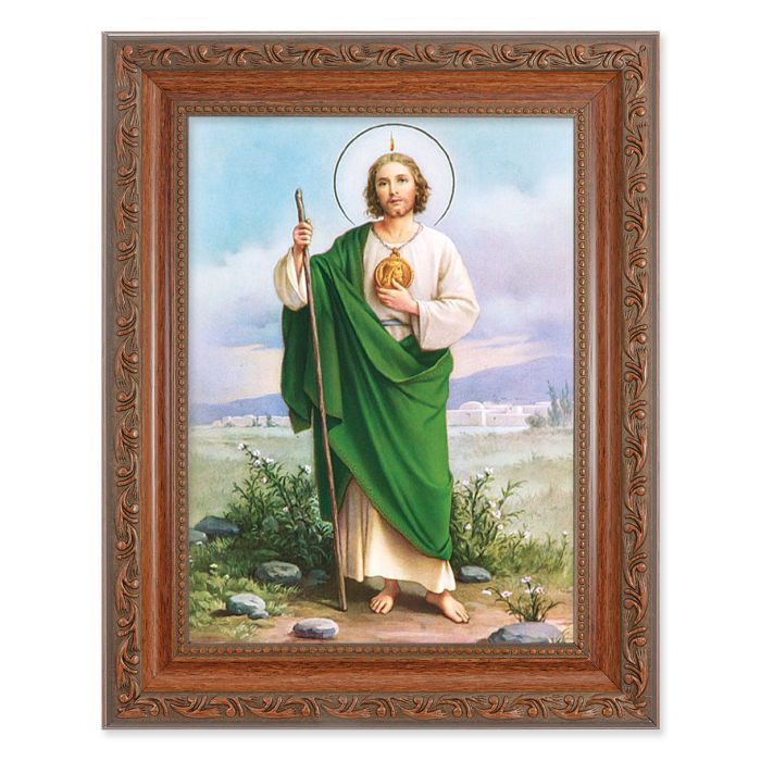8.25&quot; x 10.25&quot; Ornate Wood Frame with a 6&quot; x 8&quot; Saint Jude Print