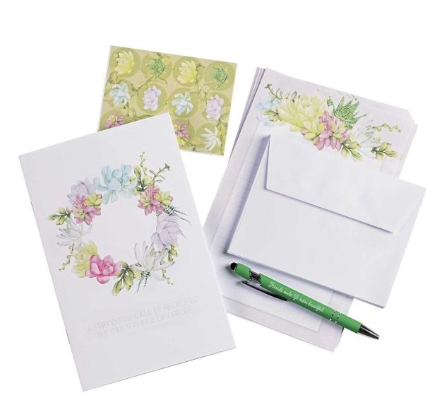 Journal Stationery Set Succulent Friends