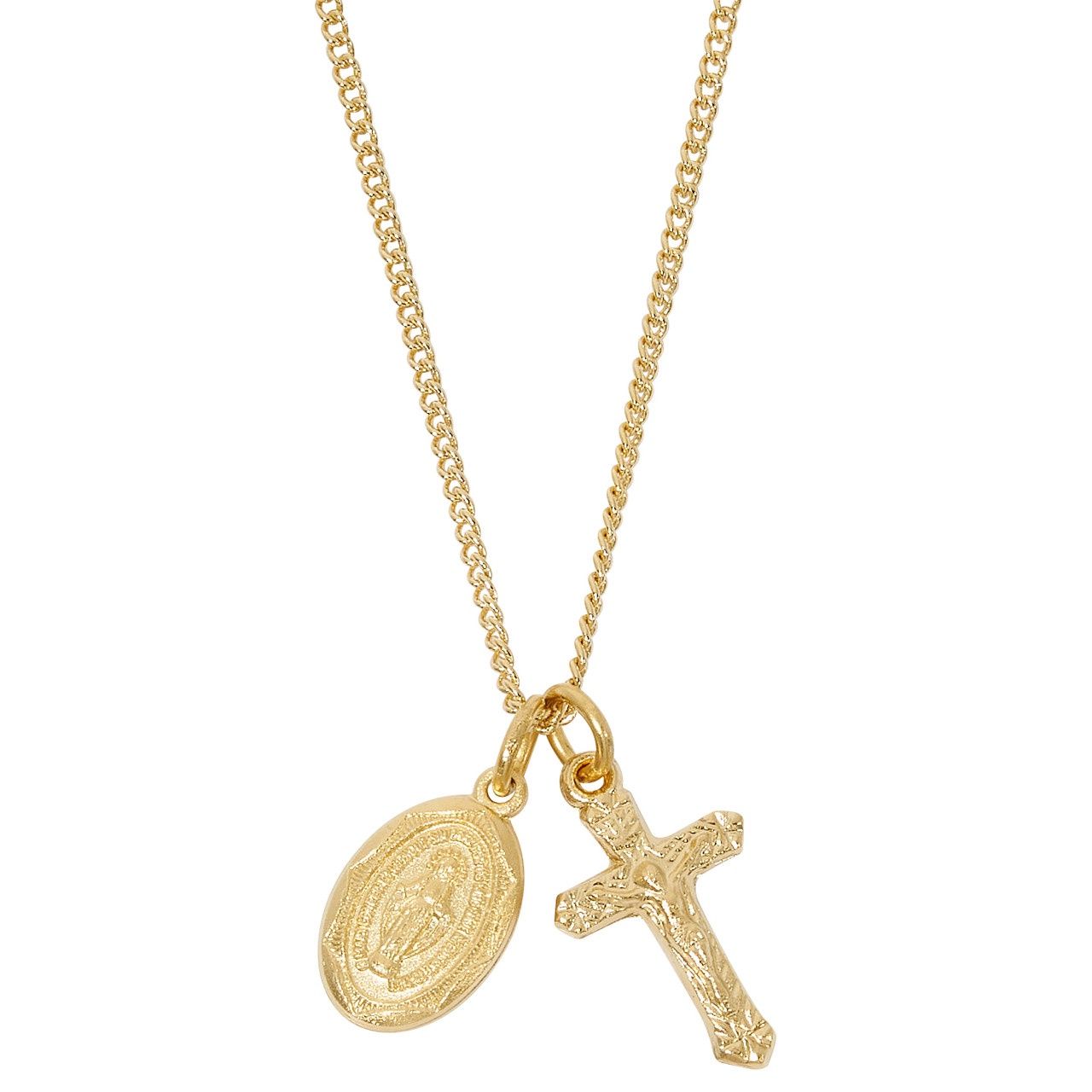 (JD102) 16-18&quot; CH G/SS CRUC &amp; MIRACULOUS
