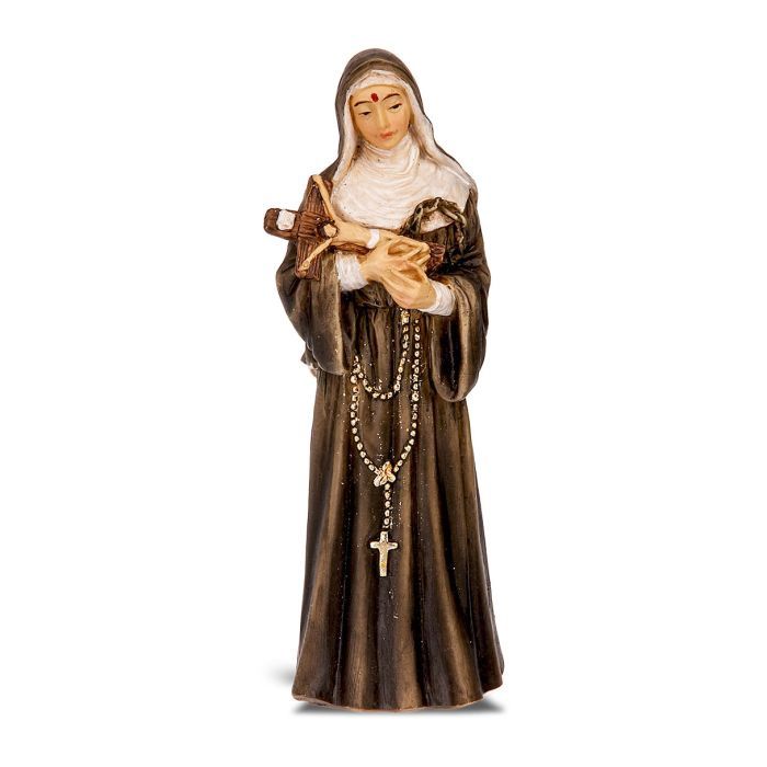 4&quot; Cold Cast Resin Hand Painted Statue of Saint Rita