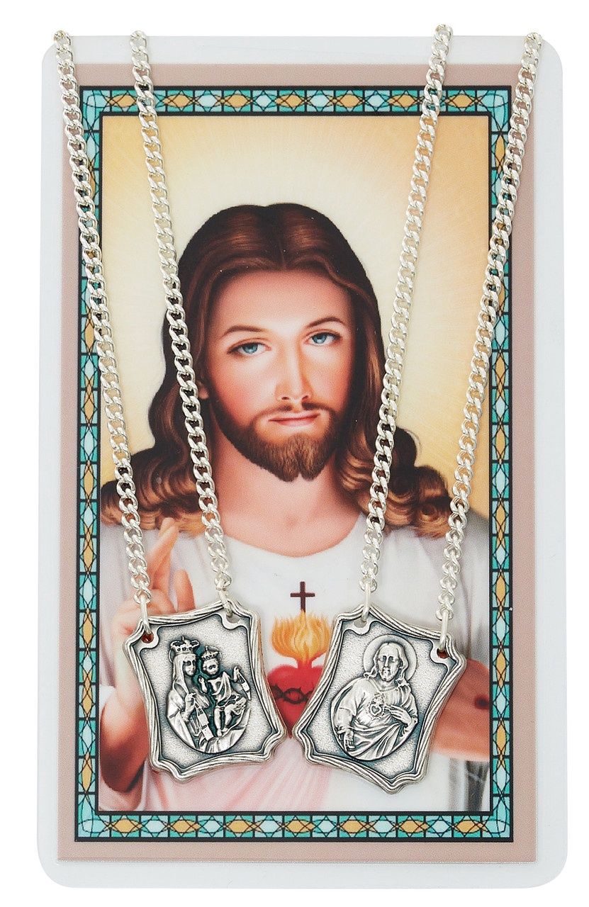 (PSD614) SCAPULAR PENDANT &amp; PRAYER CARD