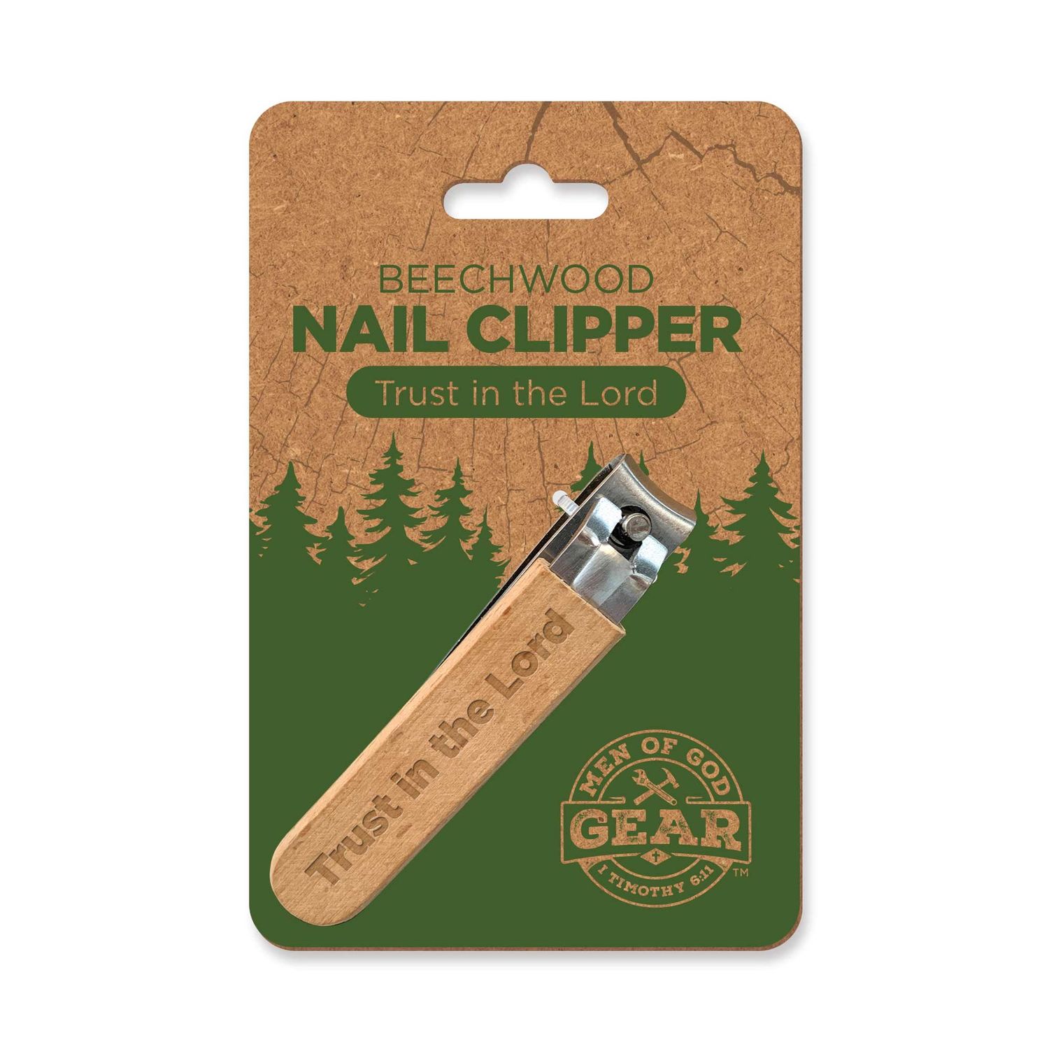 Beechwood Nail Clippers - Trust in the Lord