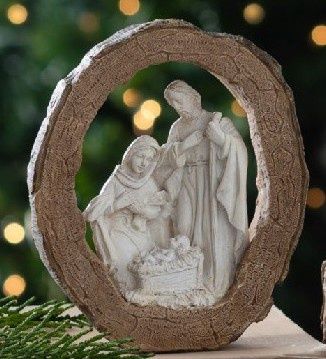Log Nativity Figurine
