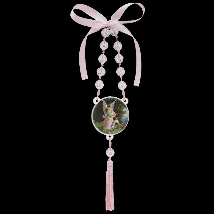 Baby Girl Crib Medal, Pink