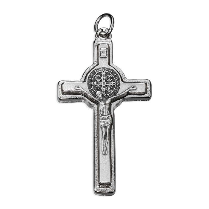 4cm Silver Oxidized St. Benedict Crucifix