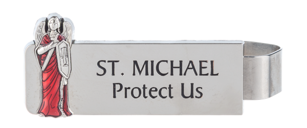 Visor Clip - Protect us/St. Michael