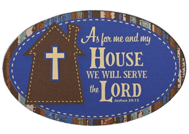 Magnet As For Me And My House 5X2.75