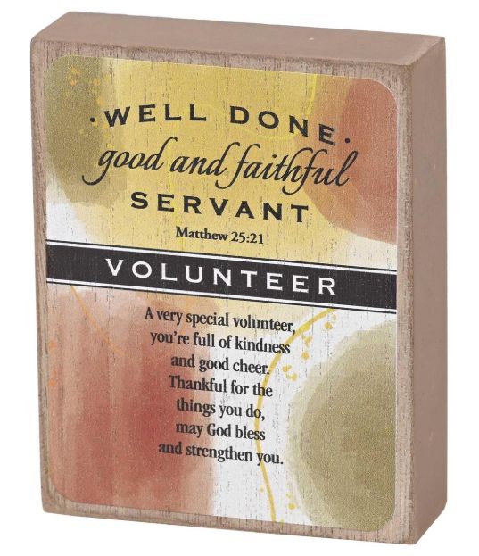 Tabletop Plaque Special Volunteer 3x4