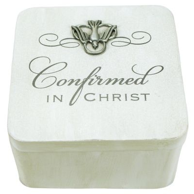 Confirmatioon White Trinket Box
